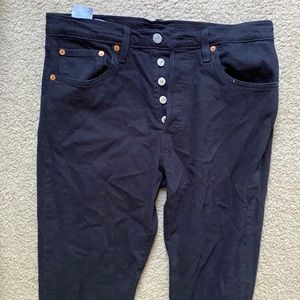 501 high waisted skinny jeans length 30, waist 30